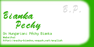 bianka pechy business card