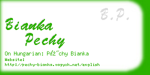 bianka pechy business card